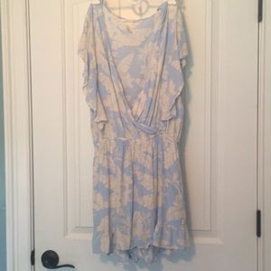 Baby blue and cream Romper